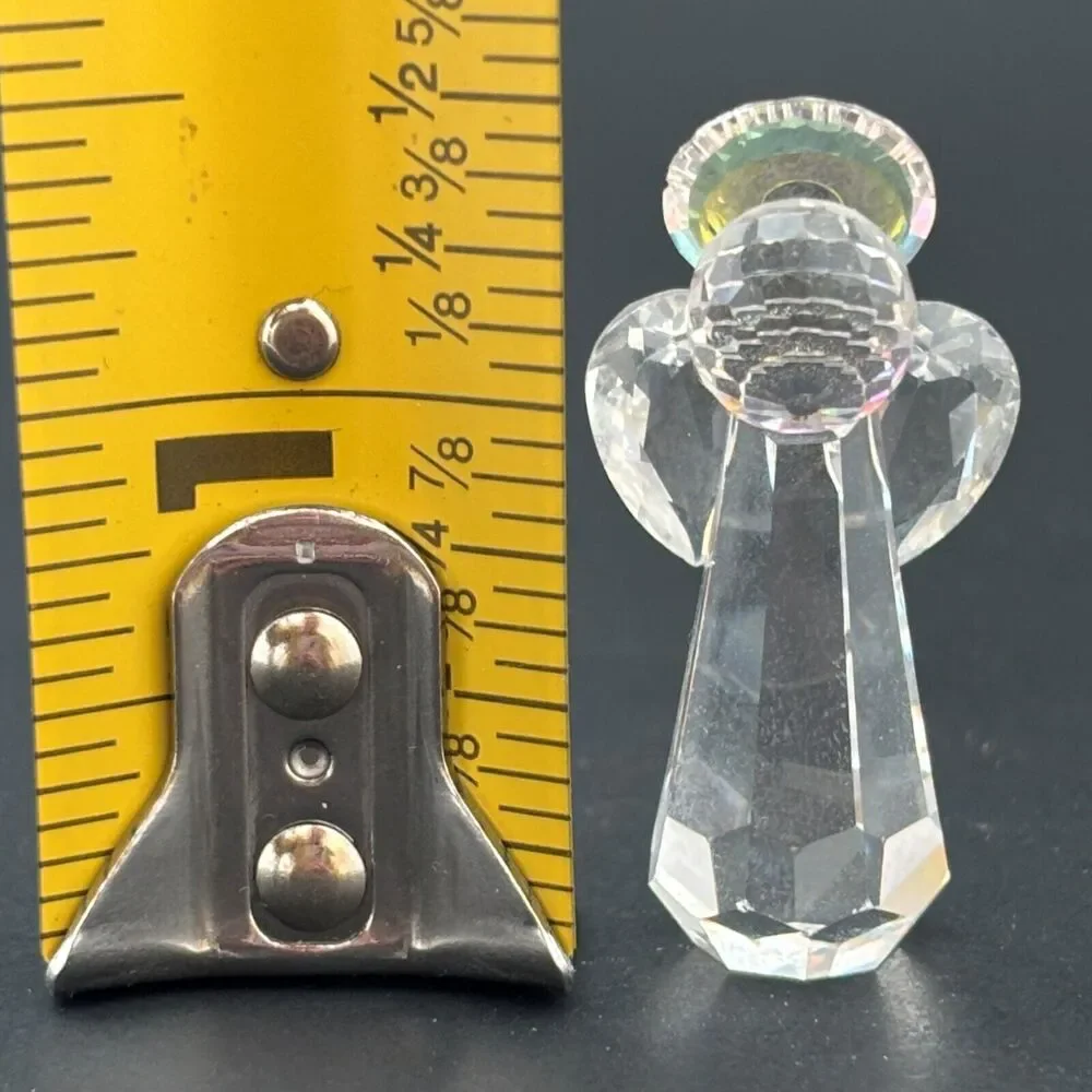 Faceted Crystal Angel Figurine Collectible Miniature Celestial Religious